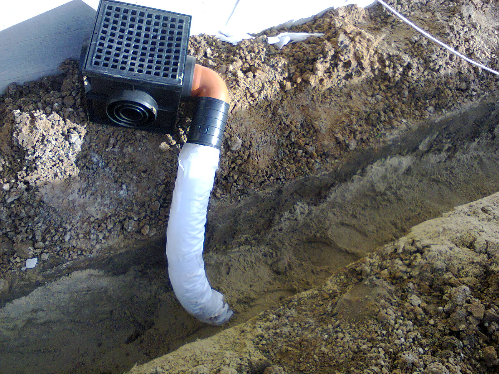 Фотографии с монтажа дренажа фундамента. | Септик Гуд - септики от ...